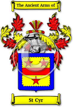 St Cyr Family Crest Download (jpg) Legacy Series - 150 DPI